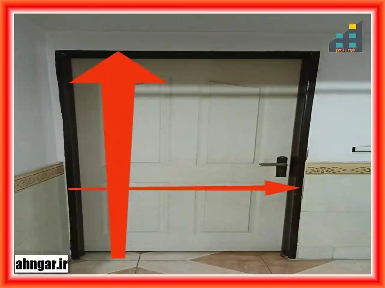 اندازه گیری نصب درب آکاردئونی فلزی آپارتمان اندازه گیری نصب درب آکاردئونی فلزی آپارتمان