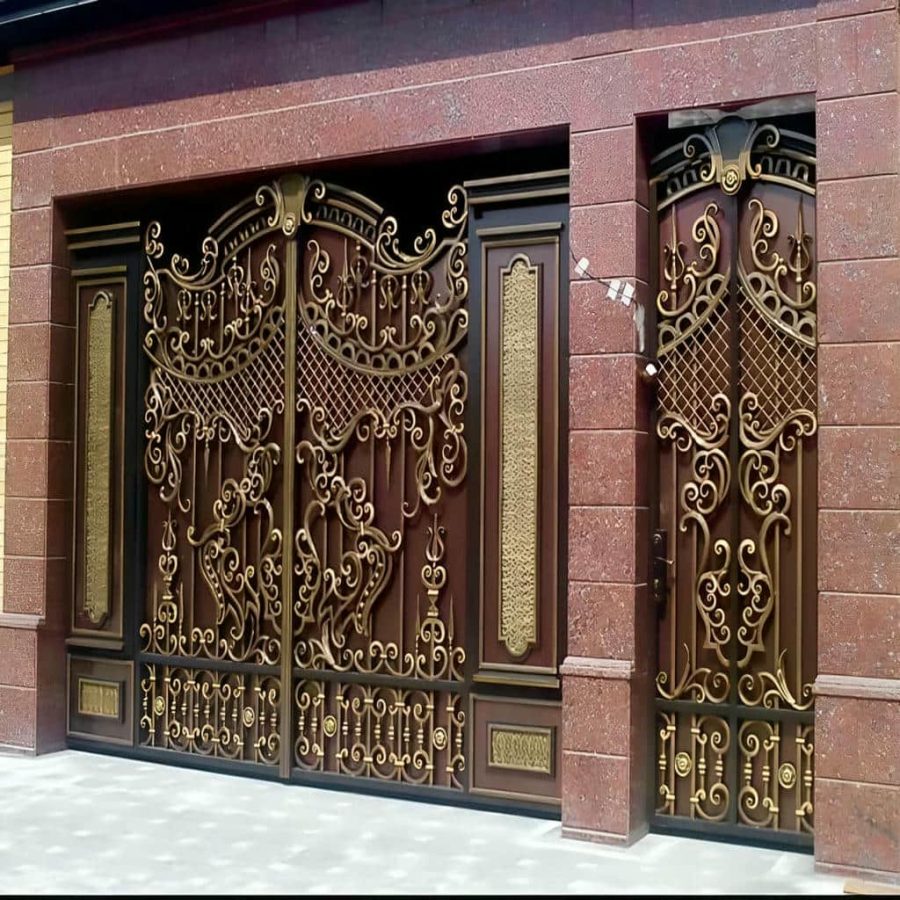 درب حیاط فرفورژه لوکس