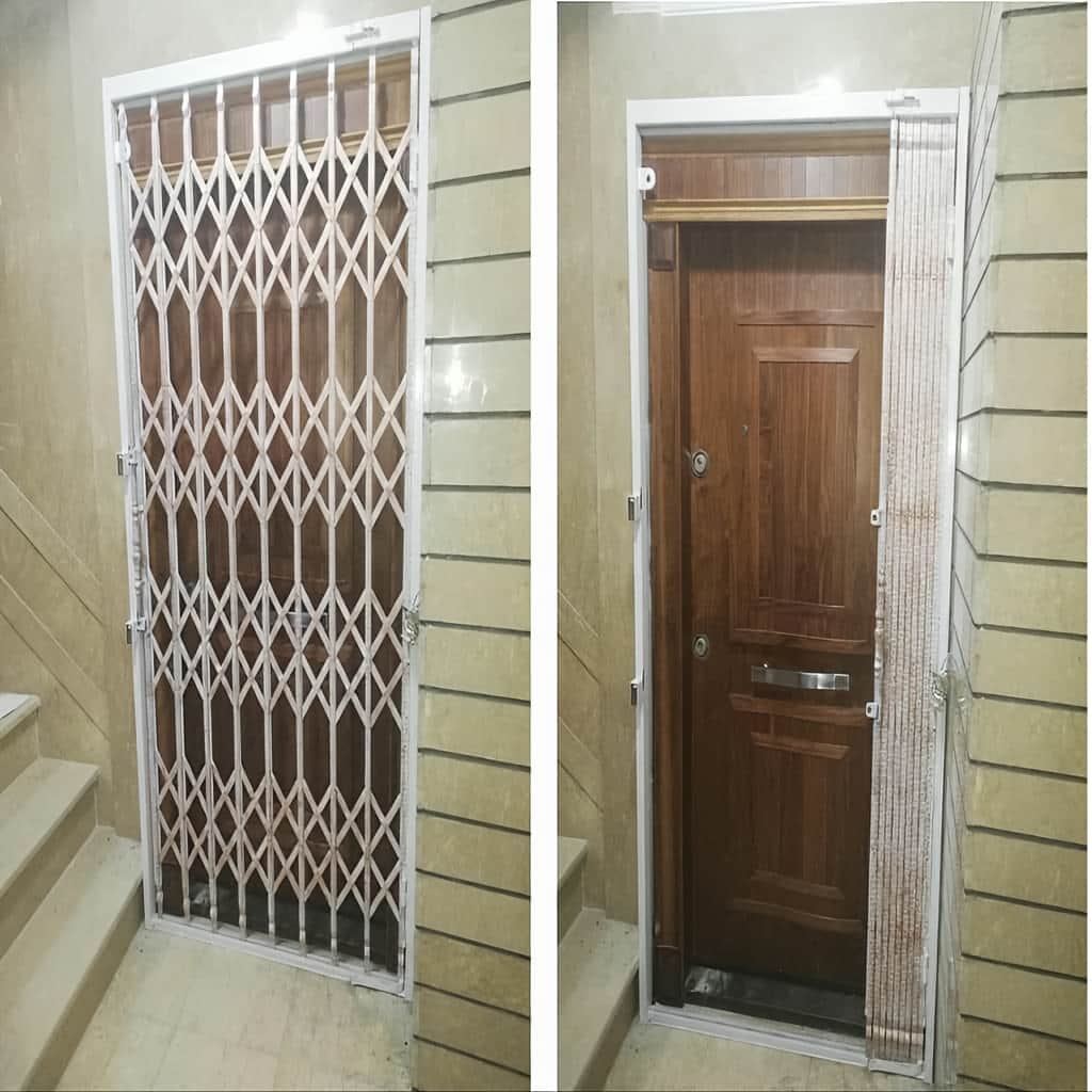 نصب درب آکاردئونی چهار گل در سمنان