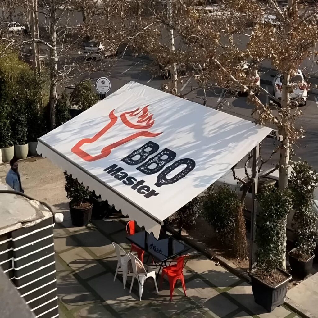 نصب سایبان برقی اتوماتیک پارچه ضدآب در محمودآباد