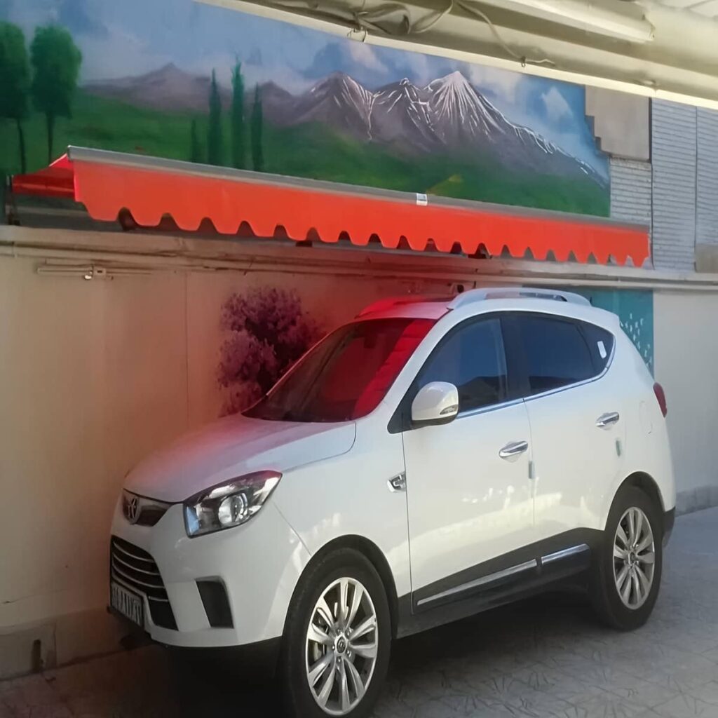 نصب سایبان برقی اتوماتیک پارچه ضدآب در رشت