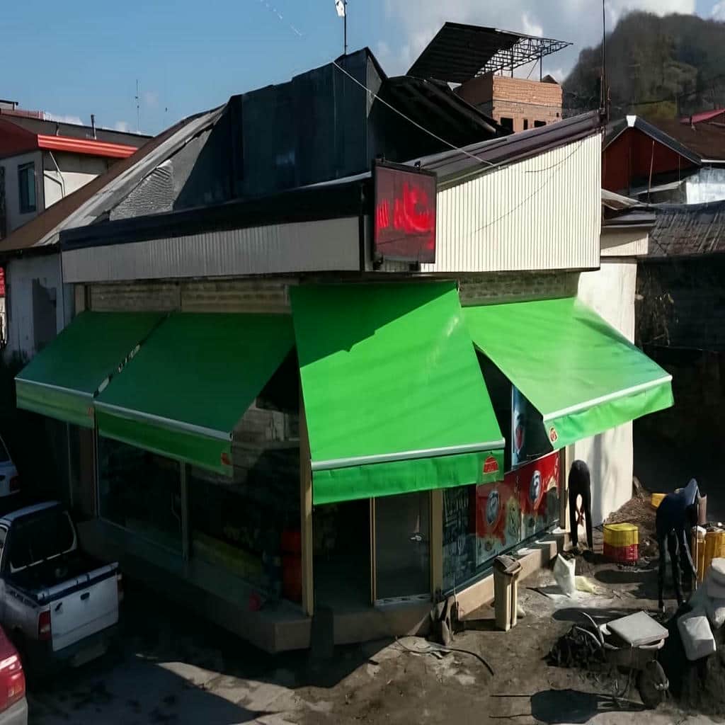 نصب سایبان برقی اتوماتیک پارچه ضدآب در کرمانشاه