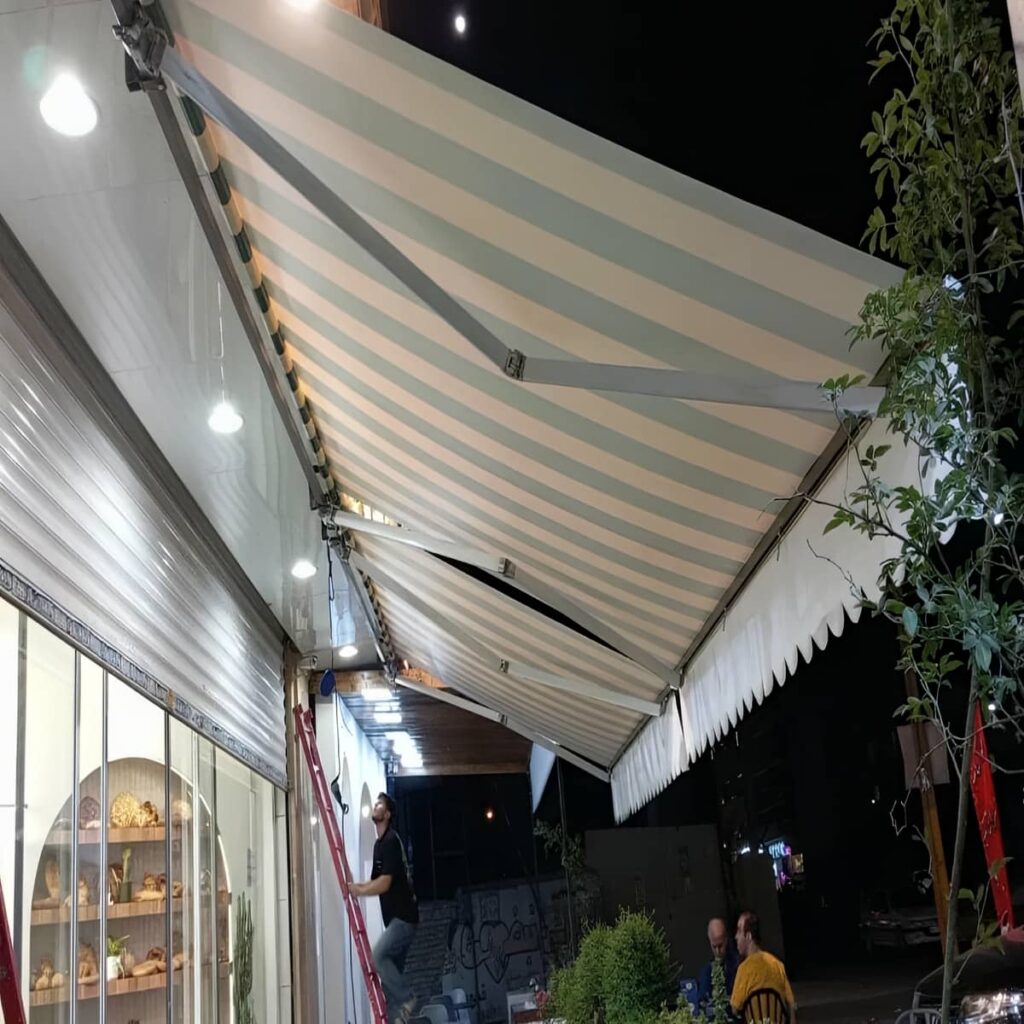 خرید سایبان برقی اتوماتیک بازویی در بندر انزلی