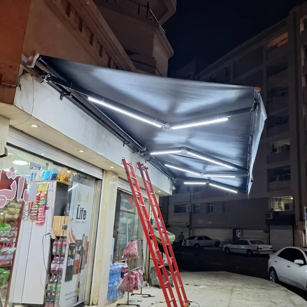 سایبان برقی اتوماتیک در سمنان