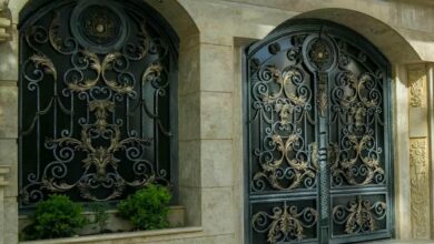 درب پارکینگ حیاط در اندیشه