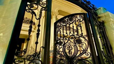 درب پارکینگ حیاط در شیراز