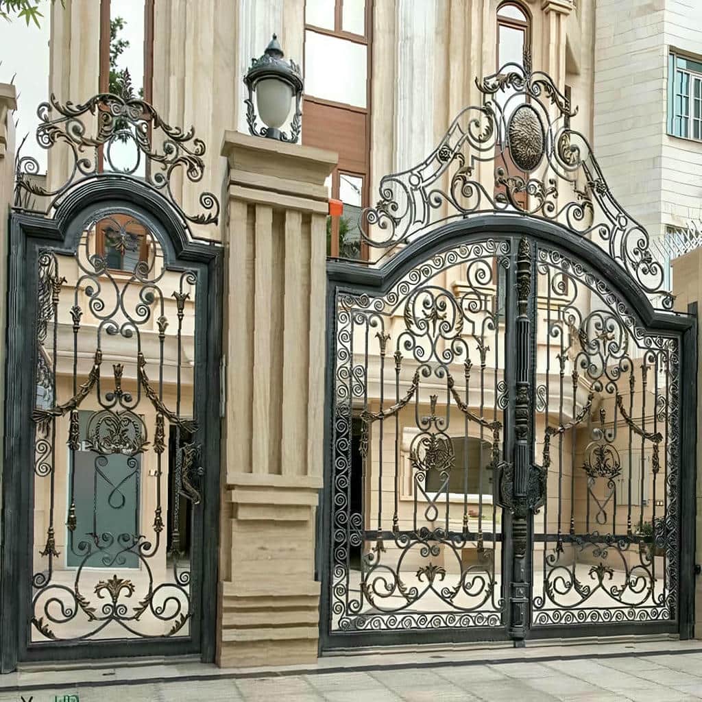 نصب درب پارکینگ حیاط مدرن در اهواز