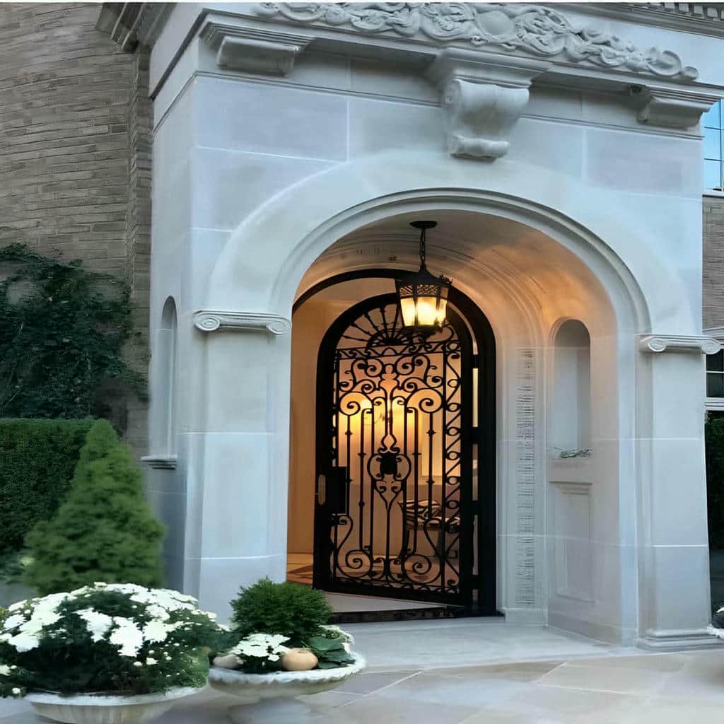 نصب درب پارکینگ حیاط آهنی ساده در زاهدان