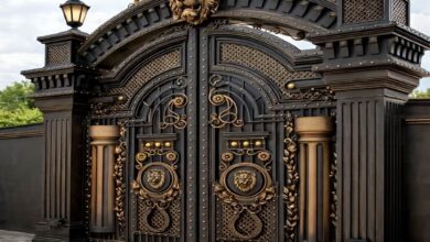 درب پارکینگ حیاط در مریوان