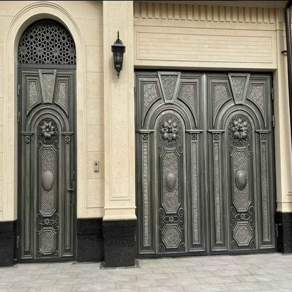 کارخانه درب پارکینگ حیاط رنگ کوره‌ای در تهران