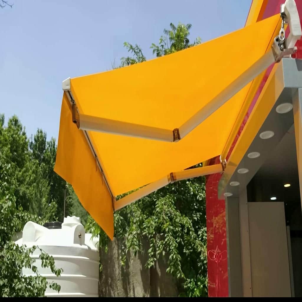 سایبان برقی و دستی با پارچه ضد باران و دوخت تمیز سایبان برقی و دستی با پارچه ضد باران و دوخت تمیز