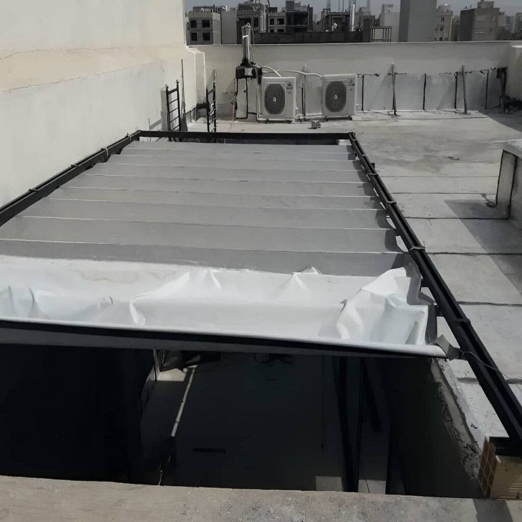 سفارش سقف برقی تراس با طراحی مدرن