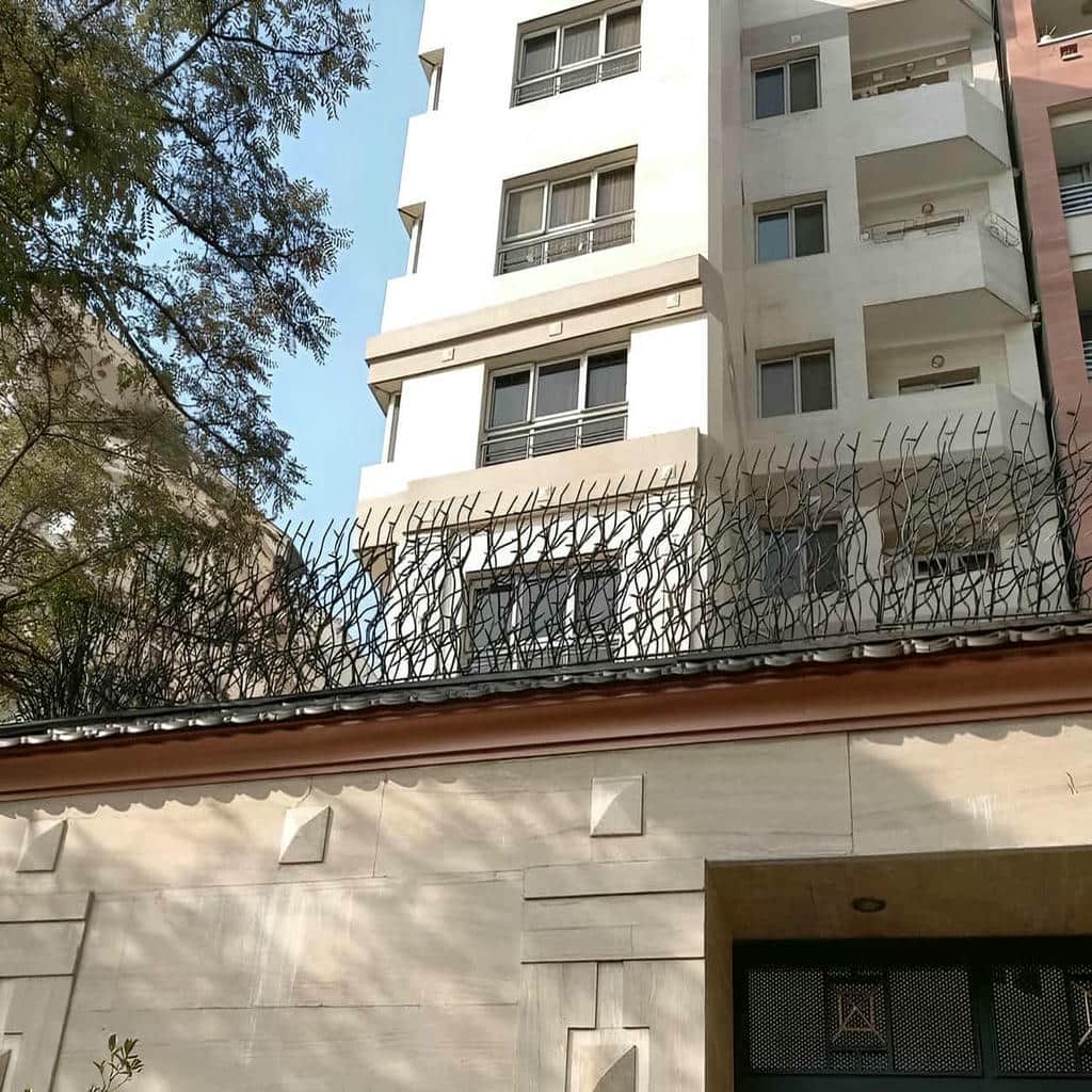 حفاظ شاخ گوزنی خاردار با جوشکاری محکم بین شاخه ها