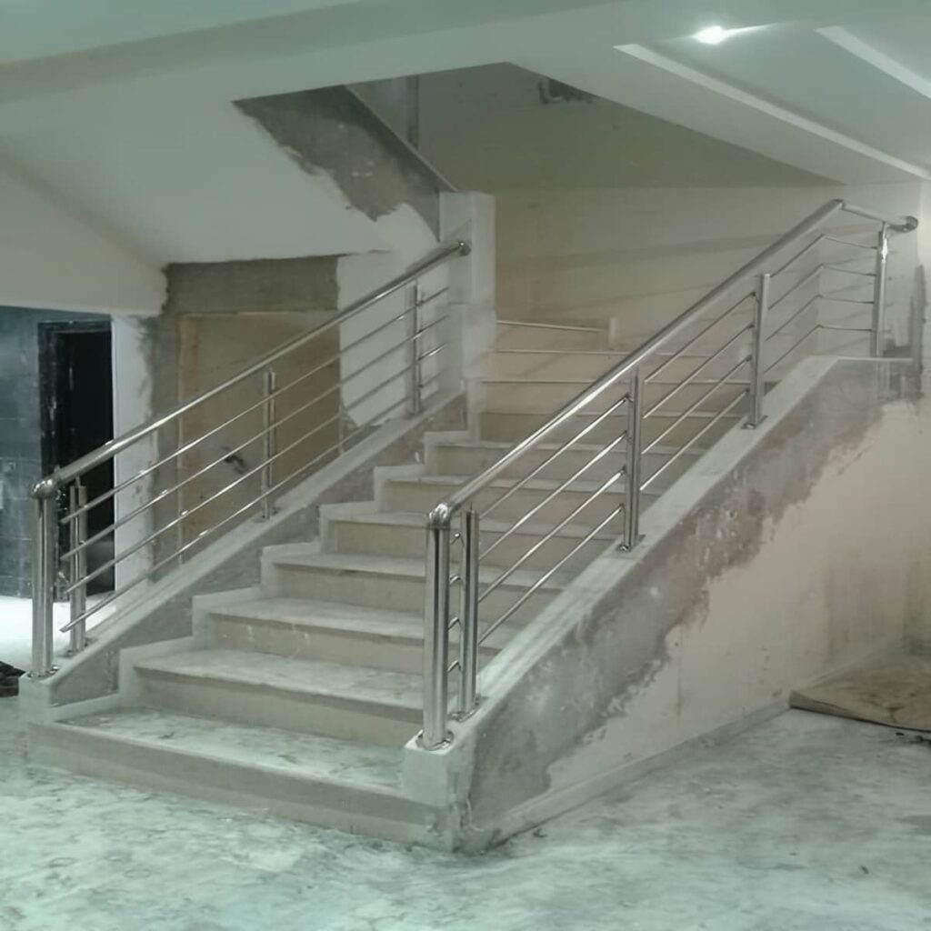 نرده استیل مدرن راه پله