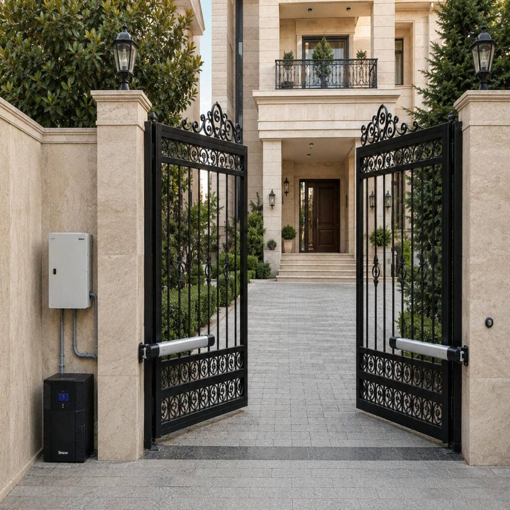 ساخت درب اتوماتیک ریلی حیاط سفارشی