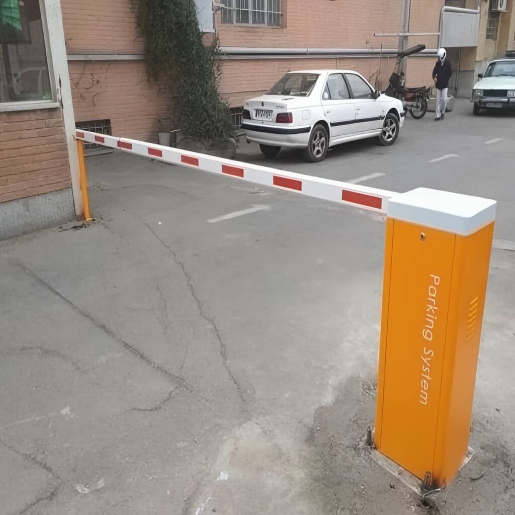 نصب راهبند پارکینگ بازویی با فونداسیون استاندارد