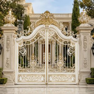 6 طرح درب ساختمان ساده شاسی فلزی