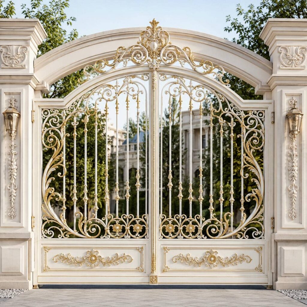 اجرای درب CNC پنل مشبک با پوشش کوره ای