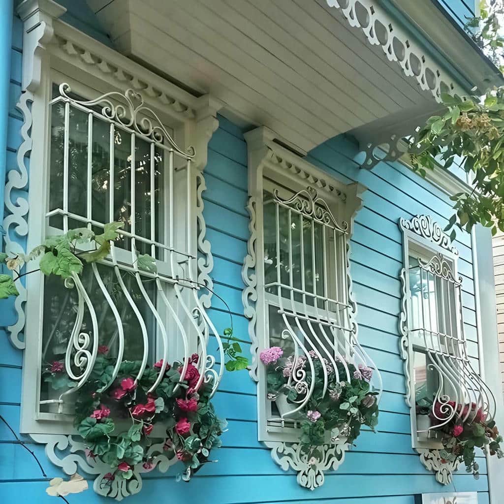 اجرای حفاظ پنجره آهنی پروفیلی متراکم برای دسترسی محدود