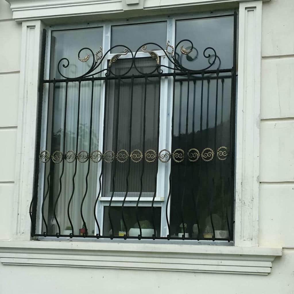 خدمات اندازه گیری حفاظ پنجره ضد سرقت میله عمودی