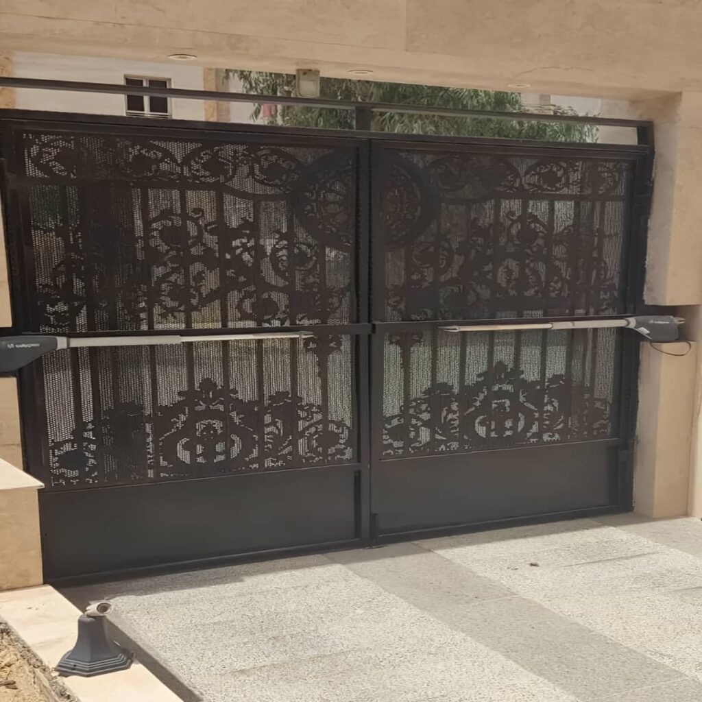 خرید جک درب حیاط دو لنگه سنگین تقویت شده