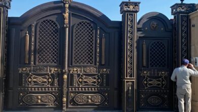 14 طرح درب آهنی برش لیزری ورودی