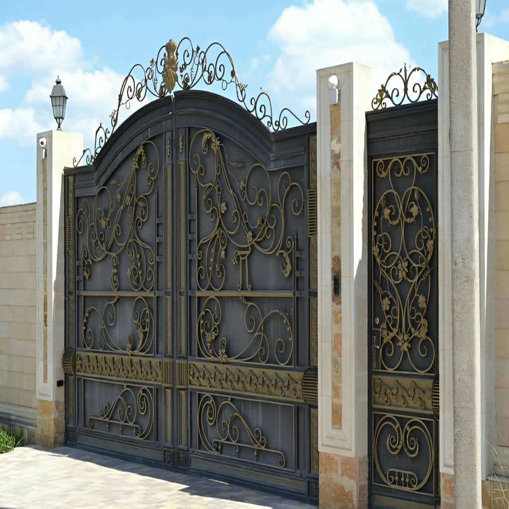 12 مدل درب باغ آهنی قوسی