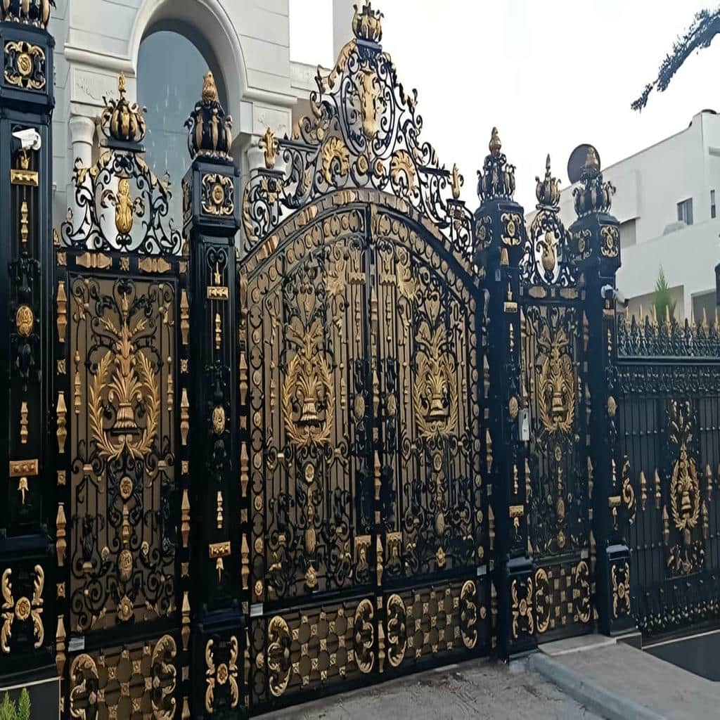 قیمت درب پارکینگ مدرن پنل مشبک براساس متریال