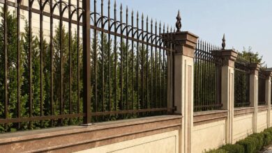 6 طرح حفاظ دیوار ویلا نمای سنگی
