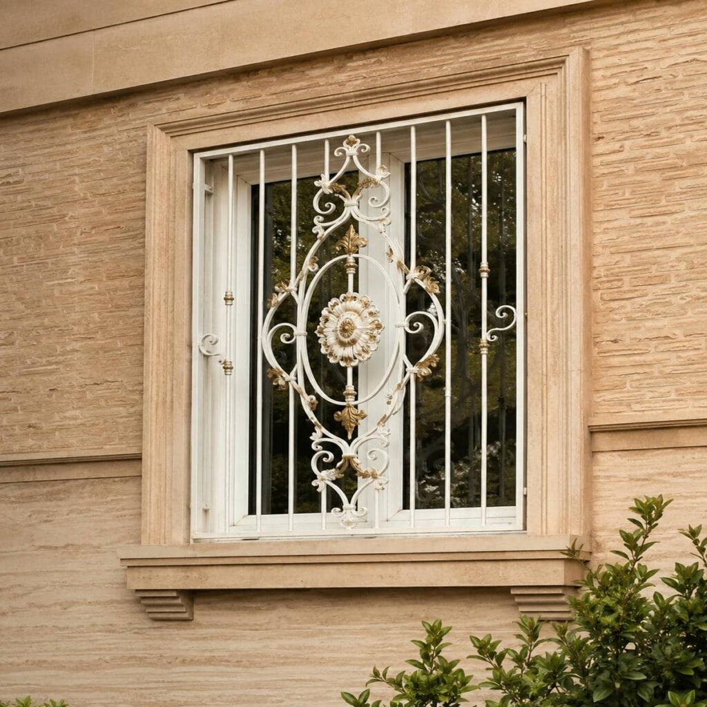 قیمت حفاظ پنجره شیک قاب دار عمودی و هندسی