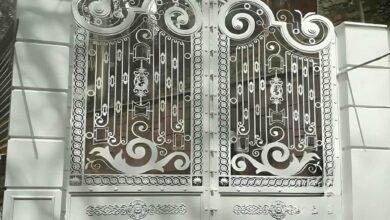 9 طرح درب حیاط شاسی سنگین