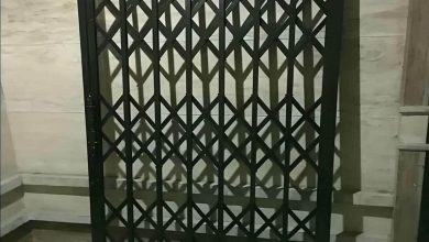 حفاظ کشویی فلزی ورودی ساختمان