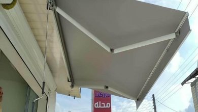 سایبان بالکن برقی با پوشش متحرک فضای باز