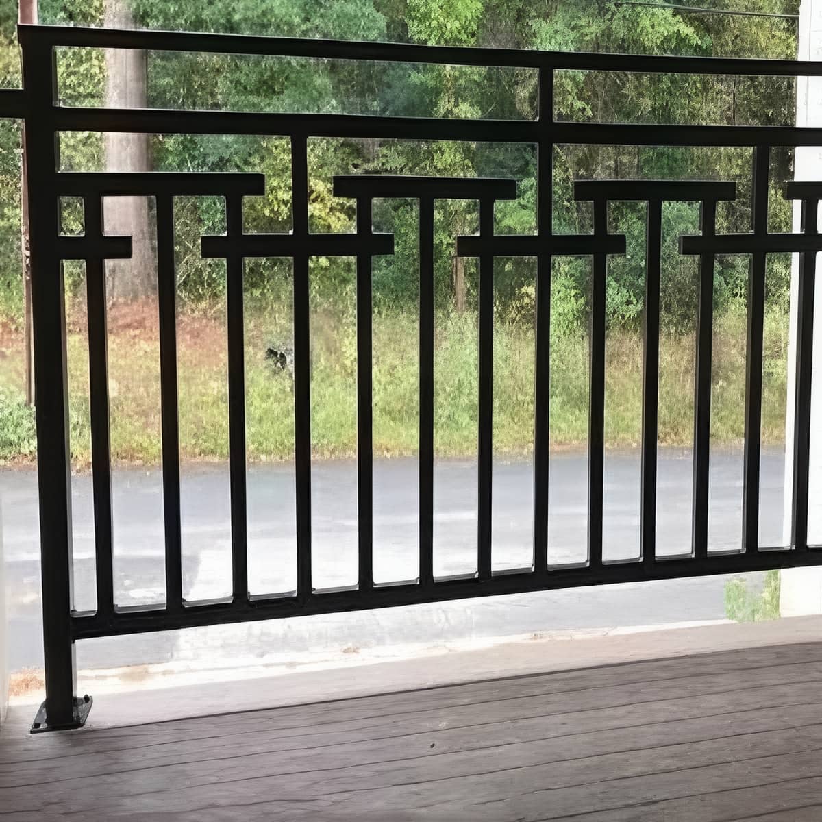 نرده بالکن فلزی با طراحی ساده