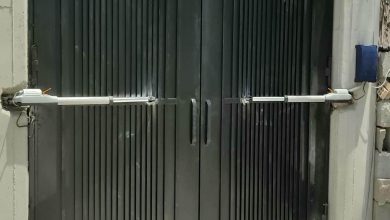 جک درب حیاط با طراحی بازویی